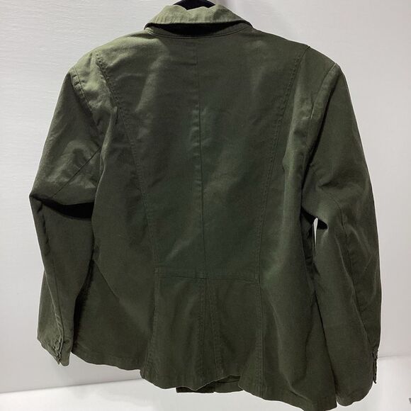 Torrid Blazer Olive Green Button Front Pockets Torrid Size 2 - Picture 5 of 12